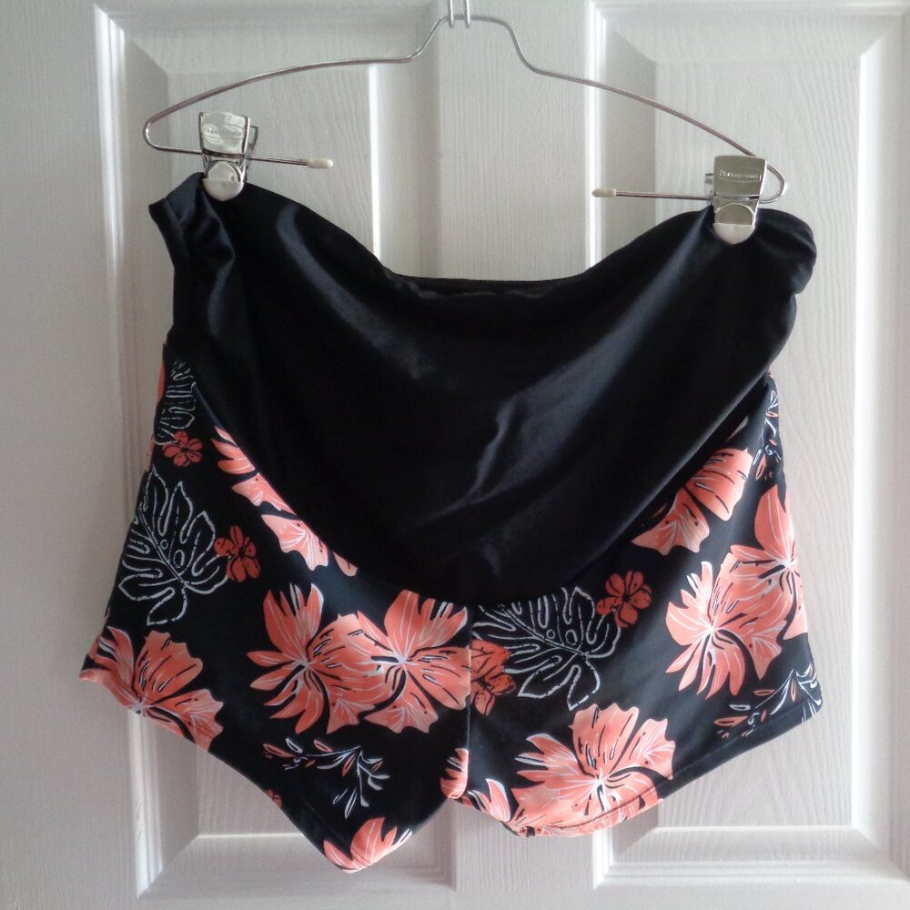 FLORAL MATERNITY SWIM SHORTS - XL
